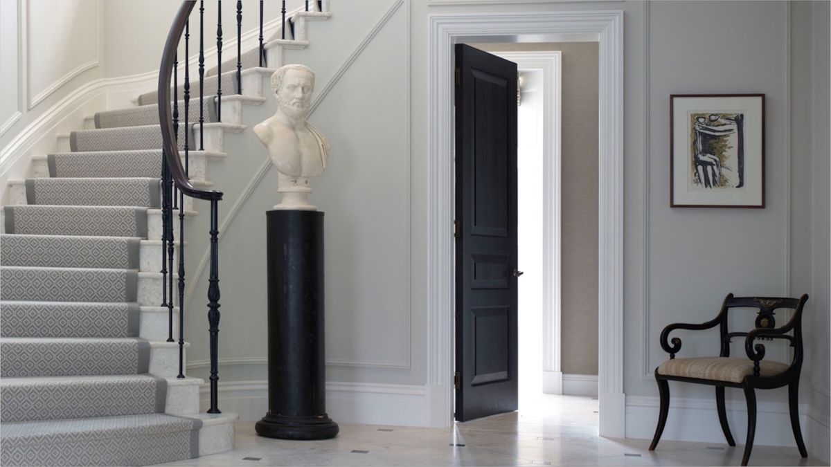 Hallway of heritage property featuring luxury furniture