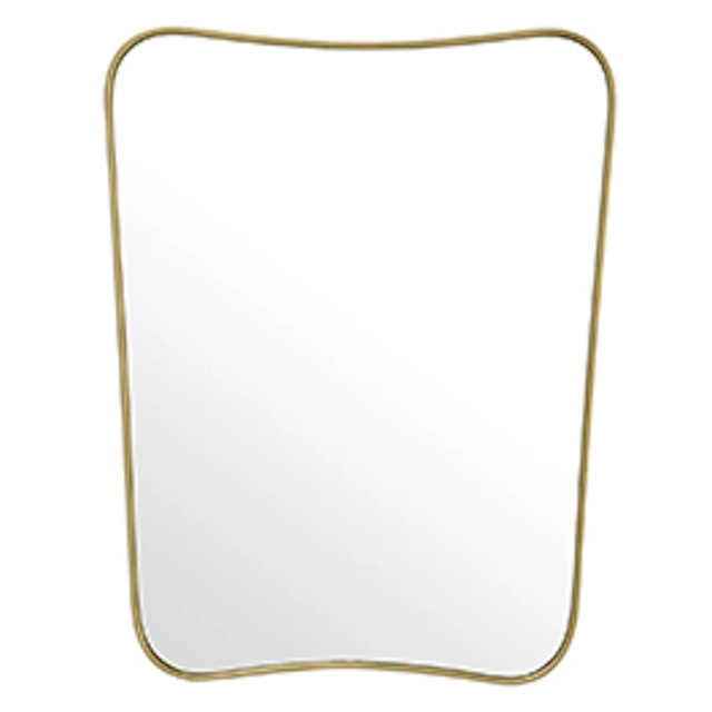 Undulating edge modern gold mirror by Eichholtz