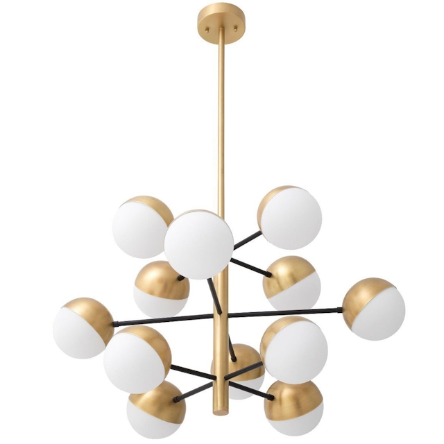 Eichholtz Cona brass chandelier